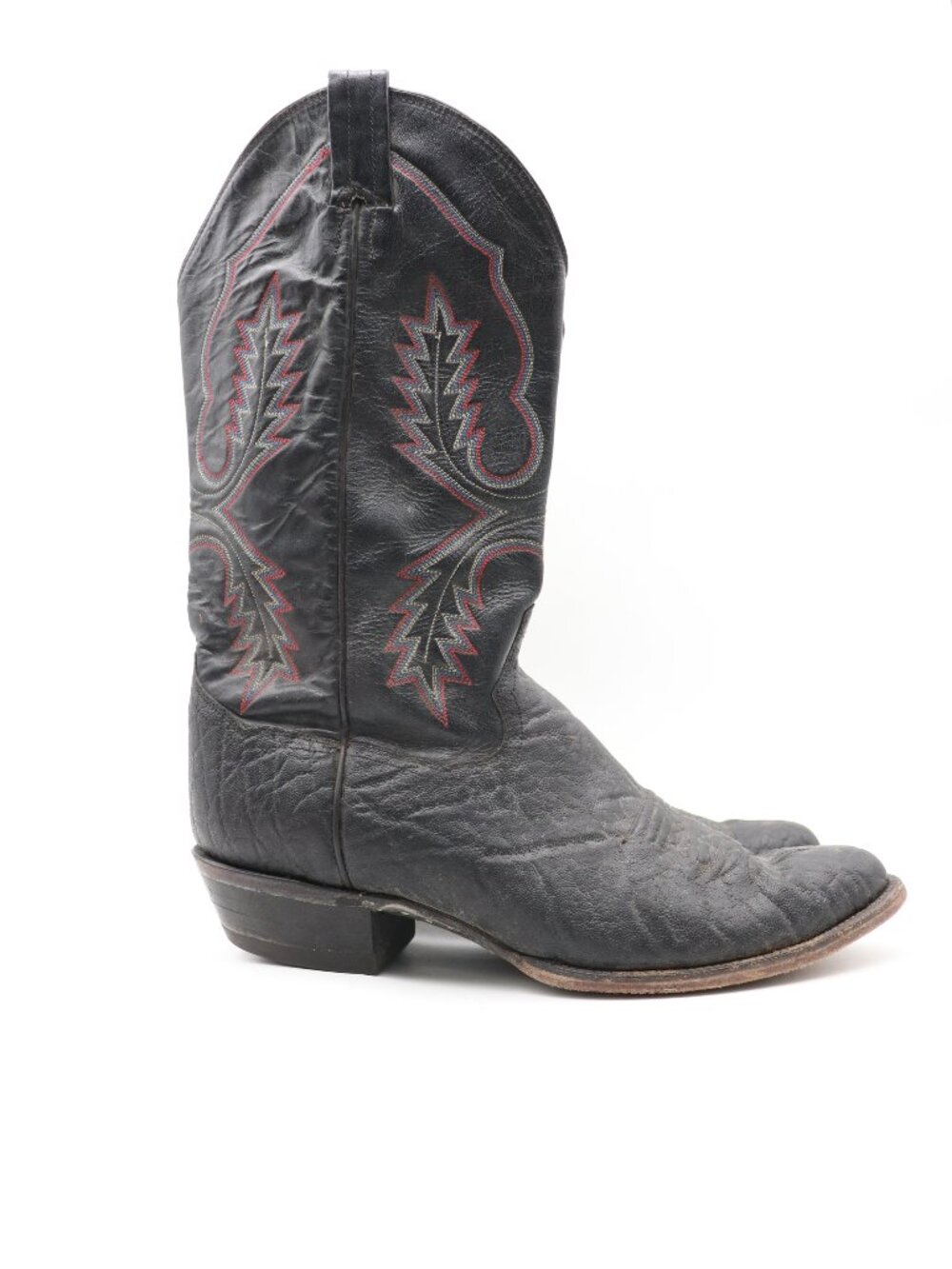 Panhandle Slim Black Men's Size 10 D Cowboy Western Boots Pull On